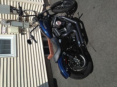 Harley-Davidson : Sportster 2012 harley davidson sportster 883 blue short shot pipes intake controls apes