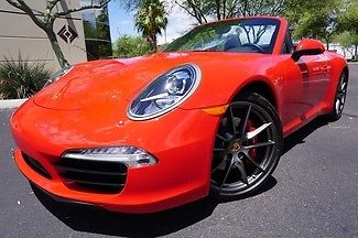 Porsche : 911 911 991 S Cabriolet Carrera 13 guards red convertible 1 owner clean carfax serviced like 2011 2012 2014 4 s