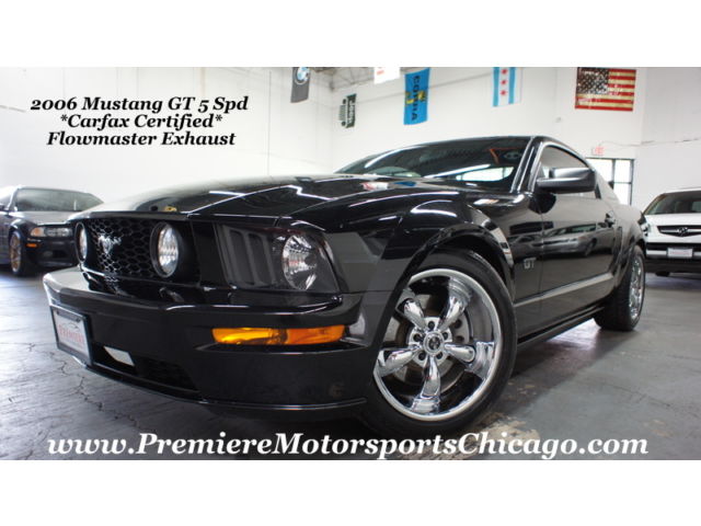 Ford : Mustang GT COUPE *Carfax Certified* GT 5 Spd Double Black Tastefully Upgraded Flowmaster Exhaust~