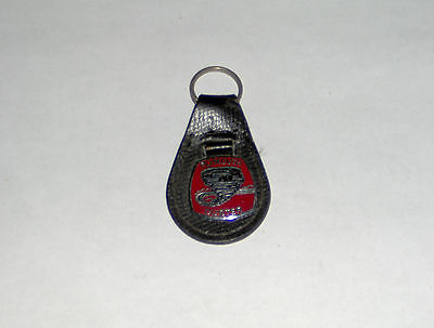 Plymouth : Duster vintage leather and enameled Plymouth Dusterkey fob.Not plastic.Plymouth  rare