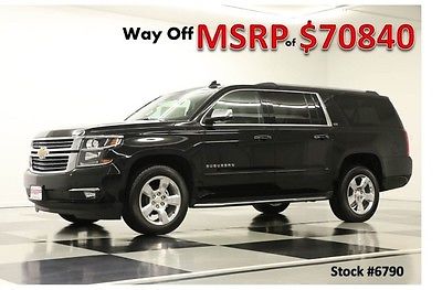 Chevrolet : Suburban MSRP$70840 4X4 LTZ 2 DVD Screens GPS Sunroof Black 4WD New Navigation Heated Cooled Rear Camera 2014 14 15 Leather Bose Memory Player