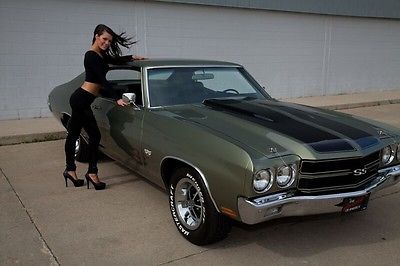 Chevrolet : Chevelle Mid-Size 1970 chevrolet chevelle ss green silver stripes 350 cid motor southern car
