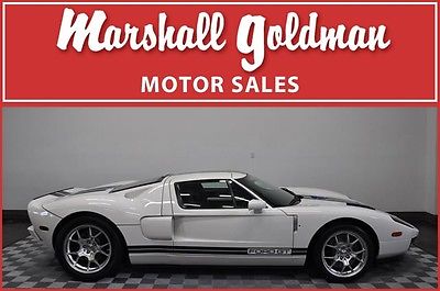 Ford : Ford GT Base Coupe 2-Door 2005 ford gt white ebony stripes light weight wheels mcintosh 91 miles