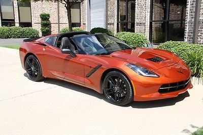 Chevrolet : Corvette Stingray Z51 3LT Coupe Save Thousands!! MSRP $72,430 Daytona Sunrise Orange Magnetic Ride Black Wheels
