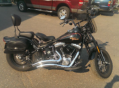 Harley-Davidson : Softail Harley Davidson Softail Crossbones Vance & Hines Exhaust Windshield Black