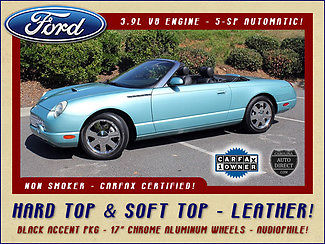 Ford : Thunderbird Premium - HARD TOP & SOFT TOP! ONE OWNER-BLACK ACCENT PKG-LEATHER-CHROME WHEELS-AUDIOPHILE SOUND-NON SMOKER!