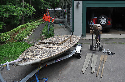 SneakBox or Duck Blind Custom Wooden Flat Boat