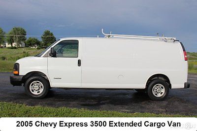 Chevrolet : Express Base Standard Cargo Van 3-Door 2005 chevy express 3500 extended cargo van used 6 l v 8 1 owner fleet