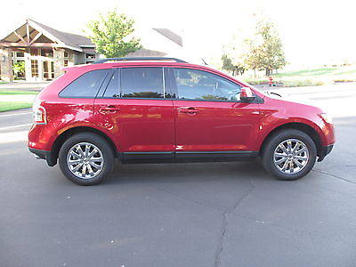 Ford : Edge SUV Excellent Cond. with 72800 mi. custom wheels, tow pkg., leather, all pwr. RedSUV