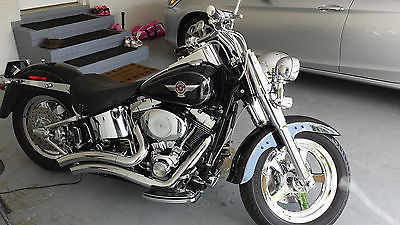 Harley-Davidson : Softail 2006 harley davidson fatboy black with tons of chrome thousands invested