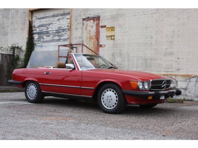 Mercedes-Benz : 500-Series 2dr Roadster Signal Red/Palomino, 50K miles, 100% Original Paint, Collector Quality