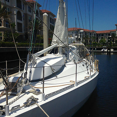 2002 custom white sailboat in great condition.