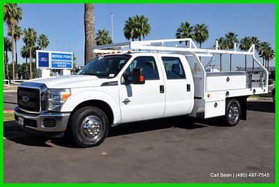 Ford : F-450 2015 ford f 350 crew cab diesel 10 contractor flatbed truck financing available