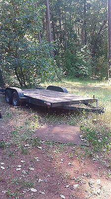 Dual axle car or equipment trailer with ramps