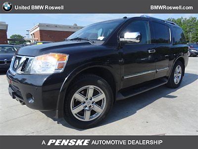 Nissan : Armada SE; Platinum; Titanium SE; Platinum; Titanium Low Miles 4 dr SUV Automatic Gasoline 5.6L 8 Cyl BLACK