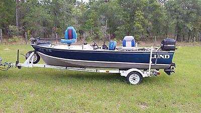 16' LUND FISHING BOAT CENTER CONSOLE  LOADED!!   50 HP MERCURY Outboard! TRAILER