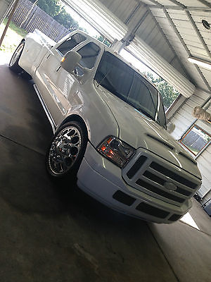 Ford : F-350 XLT white flakes like new. Ford-350 Dually, Airbags, 24's alcoa wheels