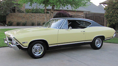 Chevrolet : Chevelle SS 1968 chevelle ss 396 4 speed butternut yellow black buckets