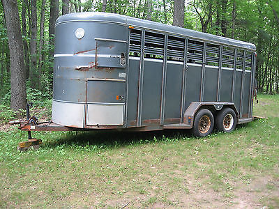 Corn-Pro 18 foot Stock Trailer with 2 horse front divider