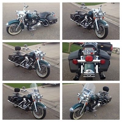 Harley-Davidson : Touring 2002 road king classic green good condition passenger backrest
