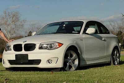 BMW : 1-Series Base Coupe 2-Door 2012 bmw 128 i coupe white 2 door 3.0 l new tires great condition black interior