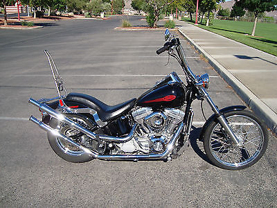 Harley-Davidson : Softail 60 s style low slung outlaw biker cruiser fuel injected fxsti low miles nice