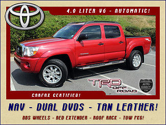 Toyota : Tacoma PreRunner Double Cab TRD OFF ROAD - NAVIGATION DUAL HEADREST DVDS-TAN LEATHER-REARVIEW CAMERA-BBS WHEELS-JENSEN STEREO-TOW PKG!