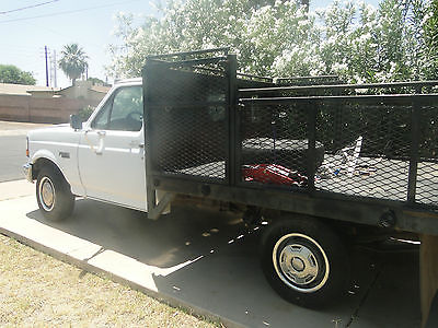 Ford : F-250 Base Standard Cab Pickup 2-Door 1997 white ford f 250 with utility box v 8 gas at a c arizona one owner