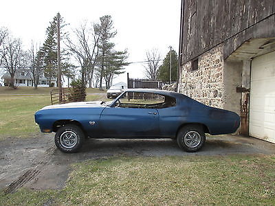 Chevrolet : Chevelle 2 Door 1970 chevelle ss 396 350 hp project car real documented ss