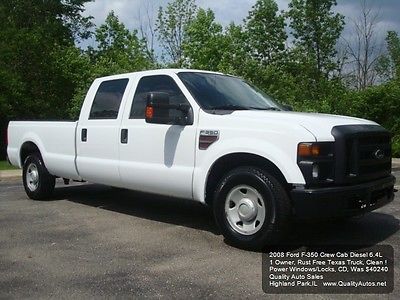 Ford : F-350 BEST PRICE ! 2008 ford f 350 crew cab 6.4 l diesel 1 owner power options cd carfax nice no rust