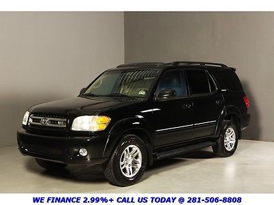 Toyota : Sequoia 2003 LIMITED SUNROOF DVD LEATHER 8PASS 78K MILE 2003 sequoia limited sunroof dvd leather 8 pass 78 k low miles black runboards tan