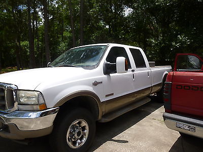Ford : F-350 super duty crew cab FORD F-350 V-8 KINGRANCH DIESEL ONE TON 4X4 LONG BED 194454 miles