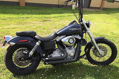 Harley-Davidson : Dyna 2009 harley davidson dyna street bob motorcycle black ice metallic flat denim
