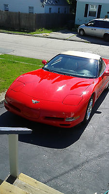 Chevrolet : Corvette 50th Anniversary  Convertible 2-Door 2003 corvette convertible red with tan black top must see