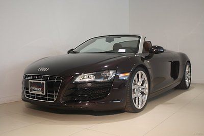 Audi : R8 5.2 Spyder R-Tronic RTronic Automatic Convertible Enhanced Leather Perforated Multifunction Piano Black White Metallic Polished