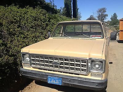 Chevrolet : Other Pickups Tan 1977 chevy half ton v 8 full bed 58 000 newly smogged