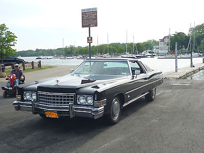 Cadillac : Eldorado Base Coupe 2-Door 1973 orng triple black eldo with orng 64 056 miles vin 6 l 47 s 3 q 414720