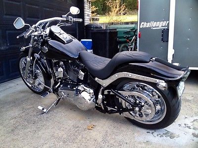 Harley-Davidson : Softail 2008 harley davidson custom black with chrome motorcycle