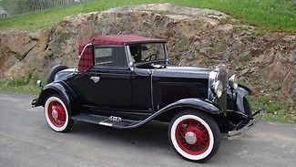 Chevrolet : Other 2 Door Convertible Cab 1931 chevy independence 2 door convertible cab checkerboard top rare runs great