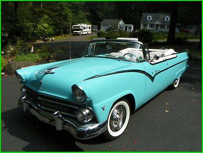 Ford : Fairlane 1955 ford fairlane sunliner new 351 w c 6 auto vintage air 100 miles
