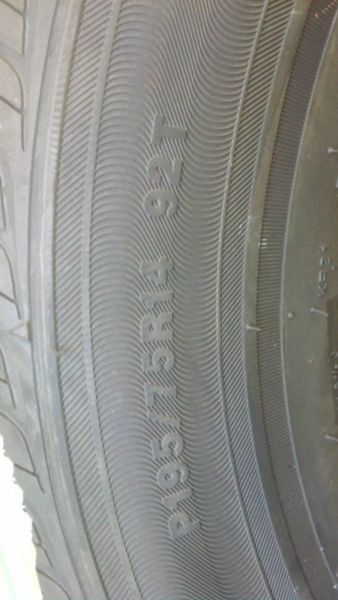4 Brand new P195/75/r14 tires, 3