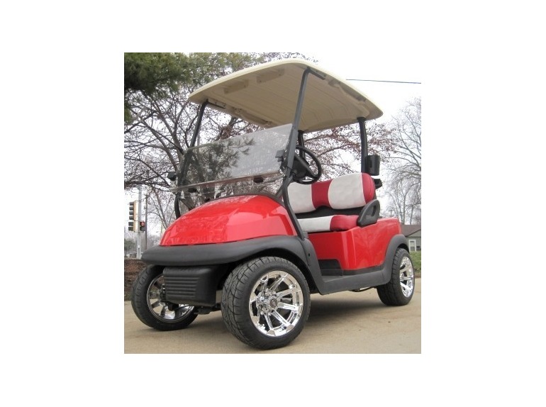 2011 Gsi Candy Apple Red Club Car Golf Cart With Custom Rims