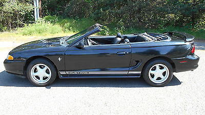 Ford : Mustang Base Convertible 2-Door 1998 mustang convertible pony package black on black leather