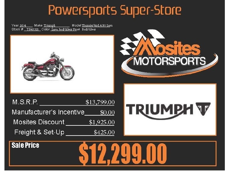 2014 Triumph Thunderbird ABS