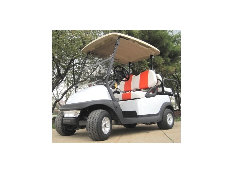 2011 Gsi White 48v Club Car Precedent Golf Cart w/ Custom Orange
