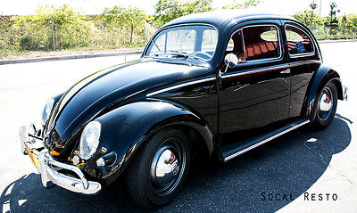 Volkswagen : Beetle - Classic 56 vw bug oval show car black 1956 volkwagen beetle 100 restoration