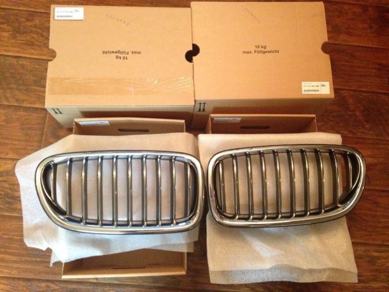New Genuine BMW 5 Series Front GRILL Pair for 2011
