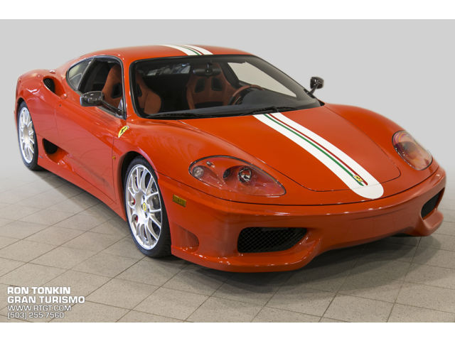 Ferrari : 360 Challenge S. Carbon Fiber Racing Seats, Integrated Audio, Red Calipers, Two-Tone Stripe