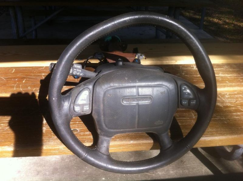 1998 Pontiac Le Mans GT Steering Wheel, & column WITH IGNITION SWITCH