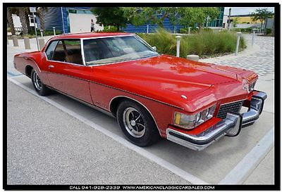 Buick : Riviera 1973 buick riviera boat tail coupe bright red tan 88 k miles very nice